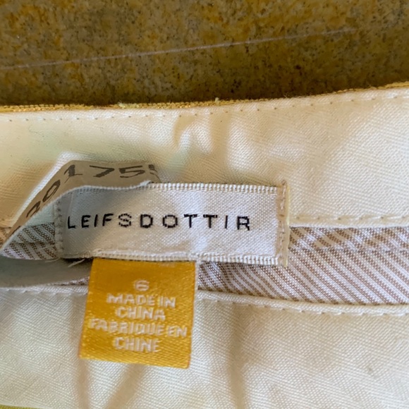 Leifsdottir Anthropologie Gold Brocade Shorts 4 6 - Picture 7 of 12